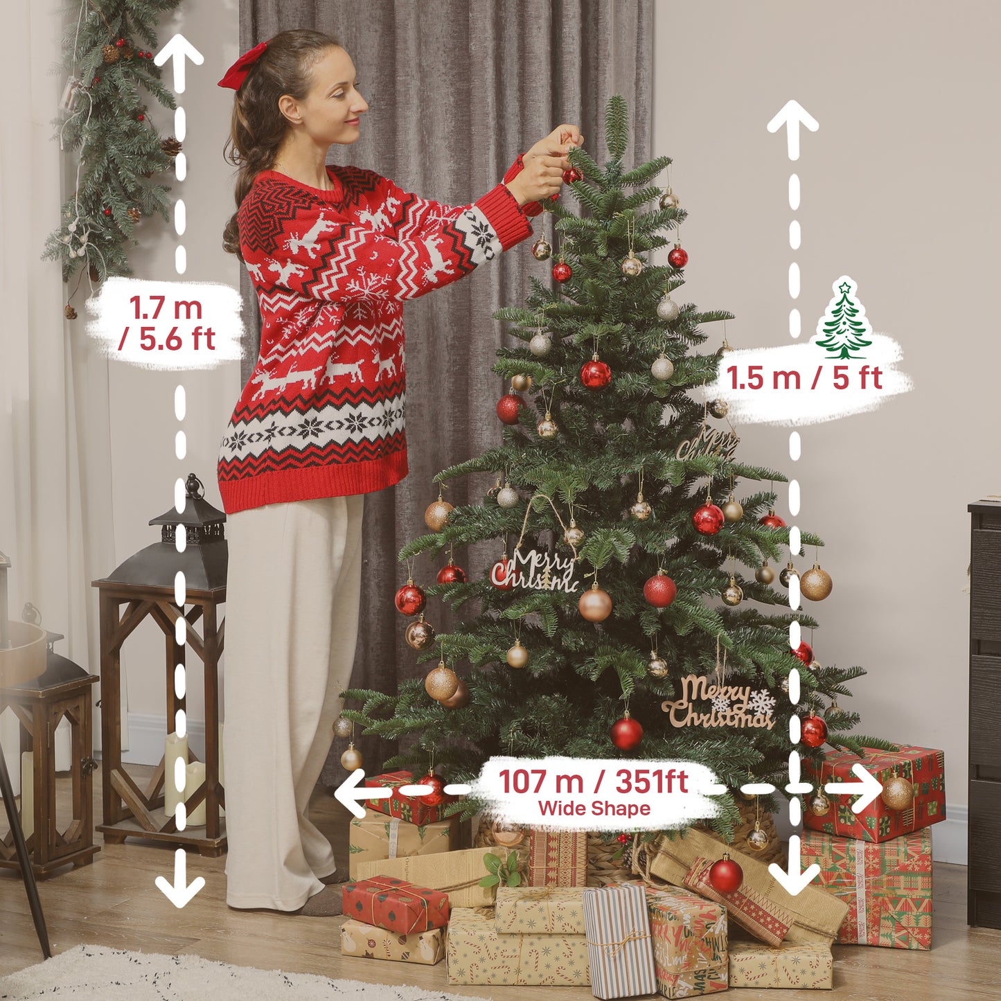 5ft Christmas Tree Artificial -  772 Tips