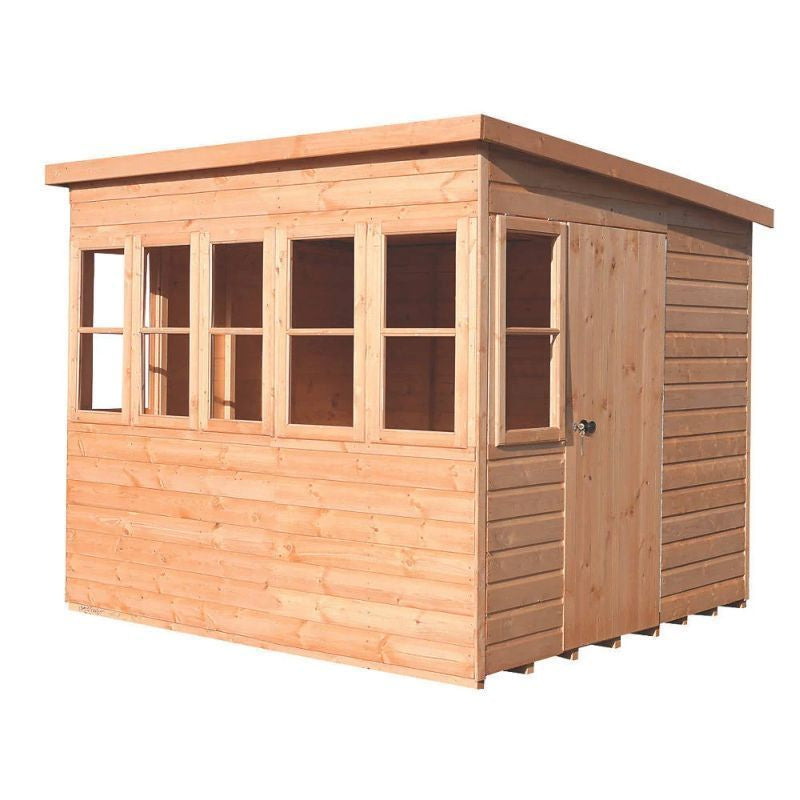 Shire Sun 8' 5" x 8' 4" Pent Potting Shed Premium Dip Treated Shipla