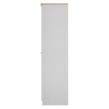 Sussex Tall Wardrobe Grey & Light Oak 1 Shelf 74cm