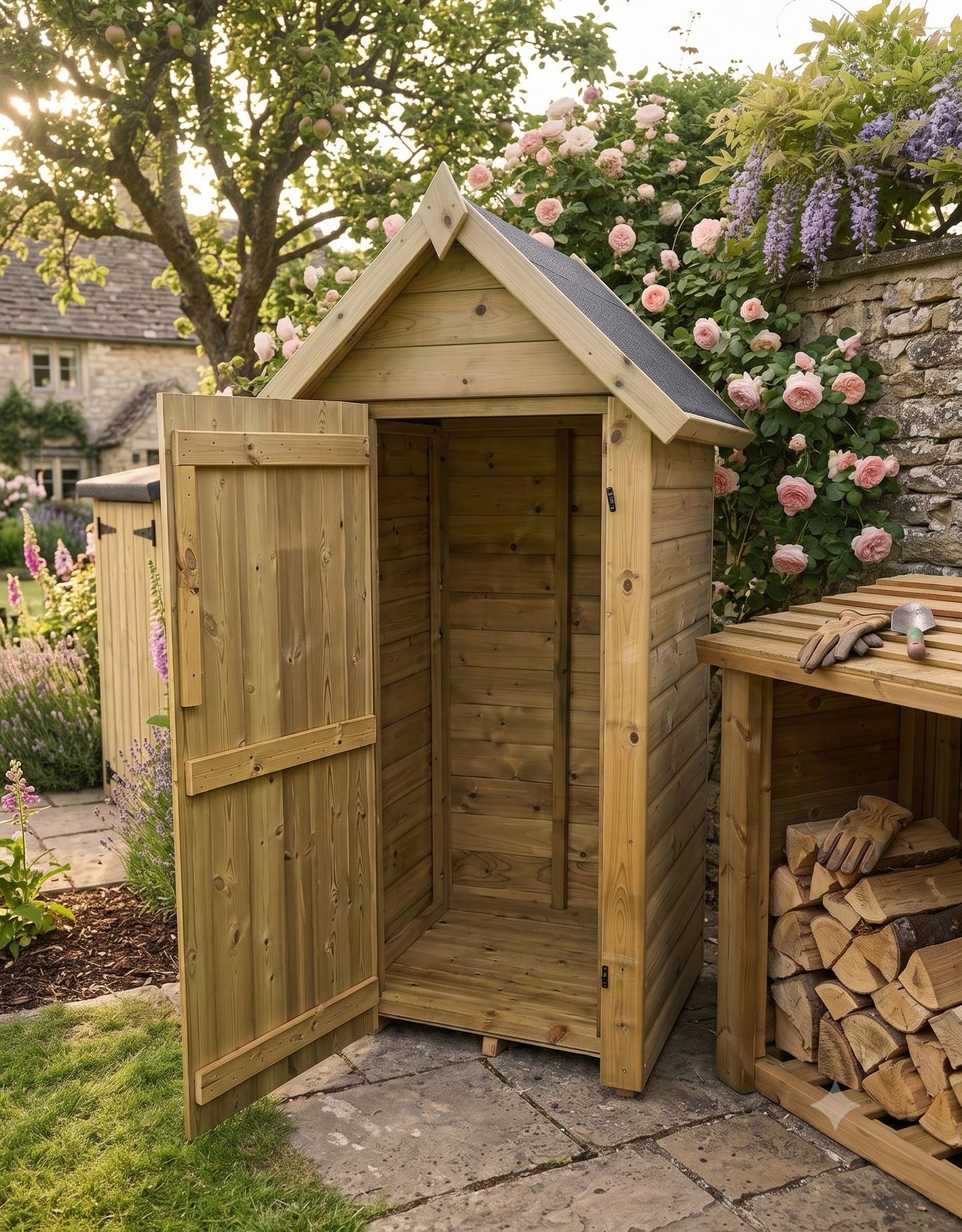 Tall Garden Shed 150 x 100cm deep by Churnet Valley