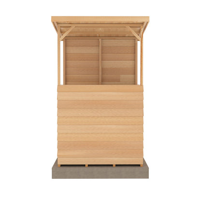 Shire Tiki 2' 11" x 3' 10" Pent Garden Bar - Premium 34mm Cladding Overlap