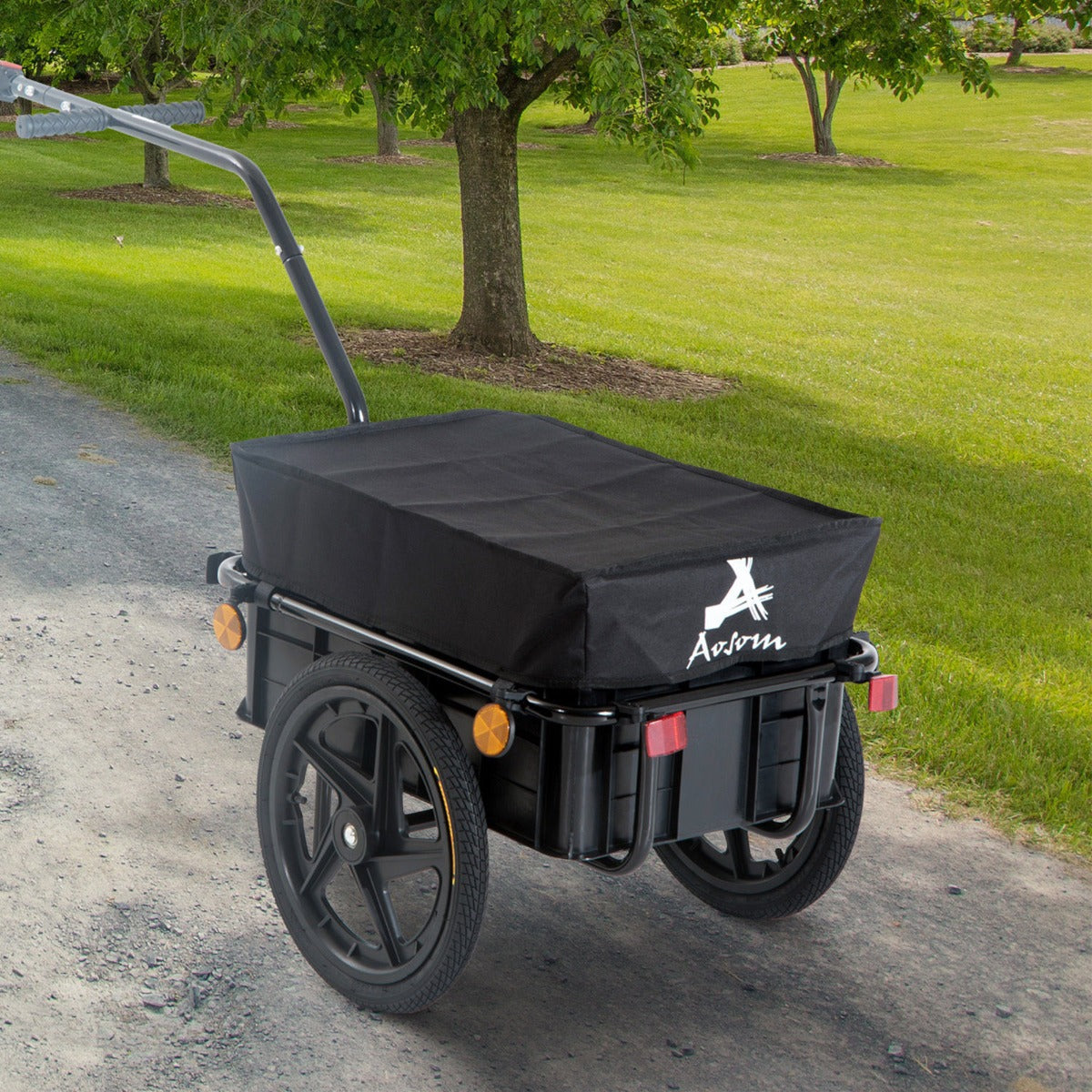Homcom Cargo Trailer Bike Stroller Garden Trolley W/Carrier