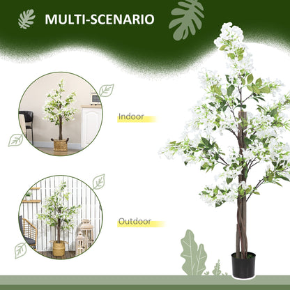 Artificial Plants Honeysuckle Flower in Pot Fake Plants with Curved Boots for Indoor Outdoor