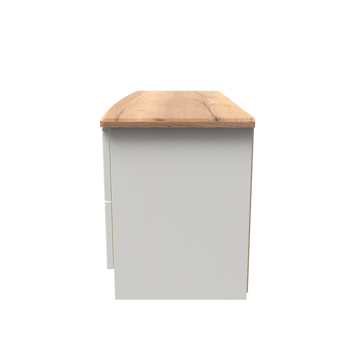Victoria Large Chest of Drawers Cream & Light Oak 4 Drawers 112cm