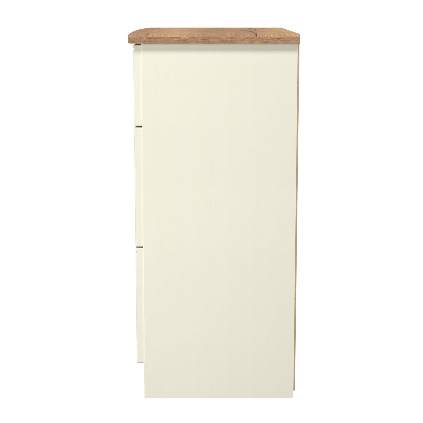 Victoria Chest of Drawers Cream & Light Oak 3 Drawers 42cm