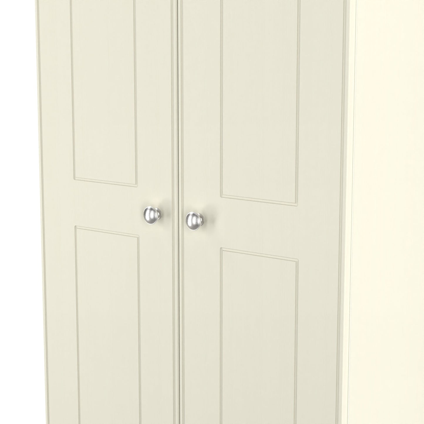Victoria Tall Wardrobe Cream & Light Oak 2 Doors 1 Shelf 74cm