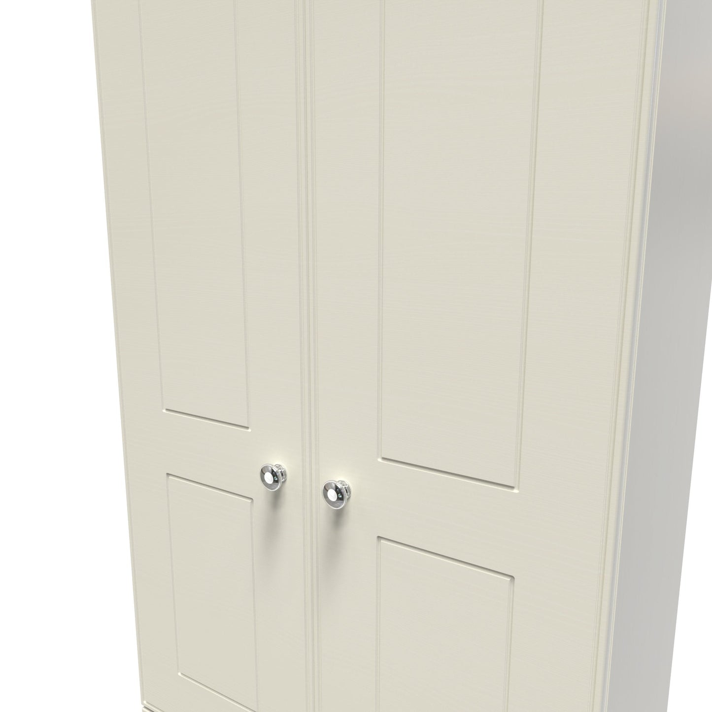 Victoria Tall Wardrobe Cream & Light Oak 2 Doors 2 Drawers 74cm