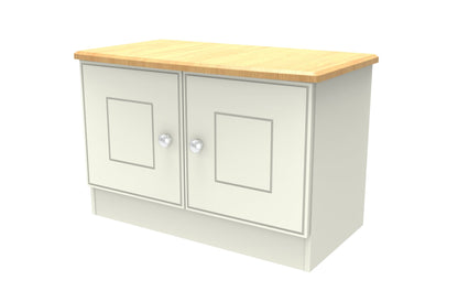 Victoria TV Unit Cream & Light Oak 2 Doors 77cm