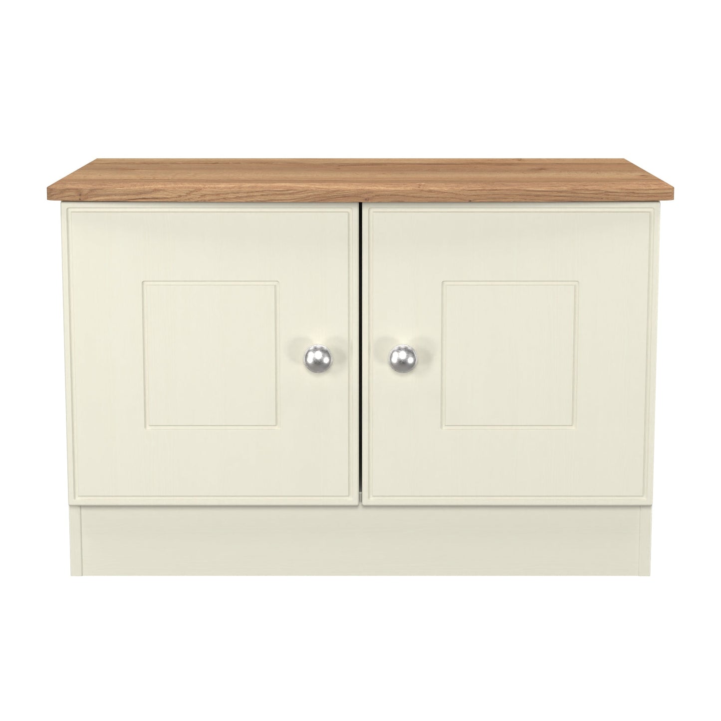Victoria TV Unit Cream & Light Oak 2 Doors 77cm