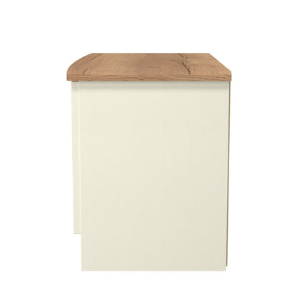 Victoria TV Unit Cream & Light Oak 2 Doors 77cm