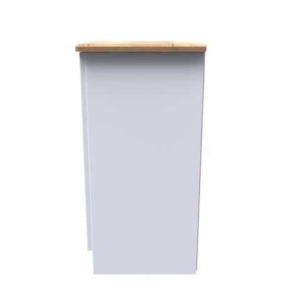 Victoria Cabinet White & Light Oak 2 Doors 77cm