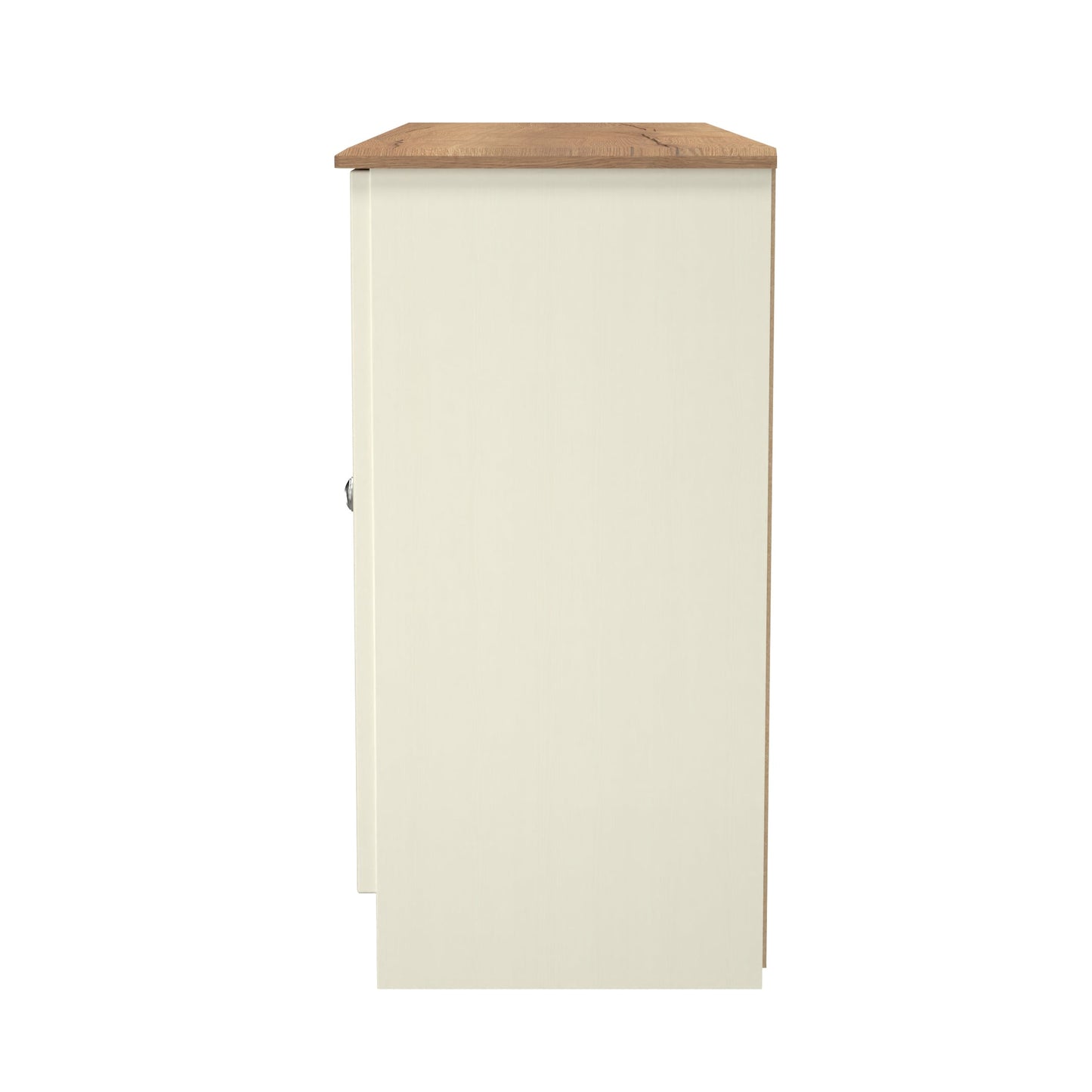 Victoria Large Sideboard Cream & Light Oak 2 Doors 3 Drawers 128cm
