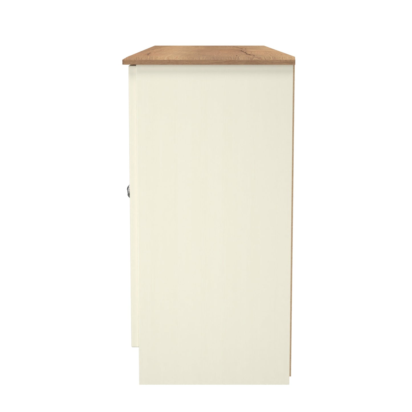 Victoria Large Sideboard Cream & Light Oak 4 Doors 1 Drawer 146cm