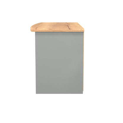 Victoria TV Unit Grey & Light Oak 5 Shelves 1 Drawer 112cm