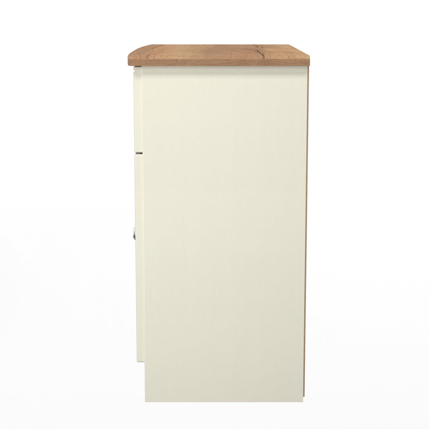 Victoria Sideboard Cream & Light Oak 2 Doors 1 Drawer 77cm