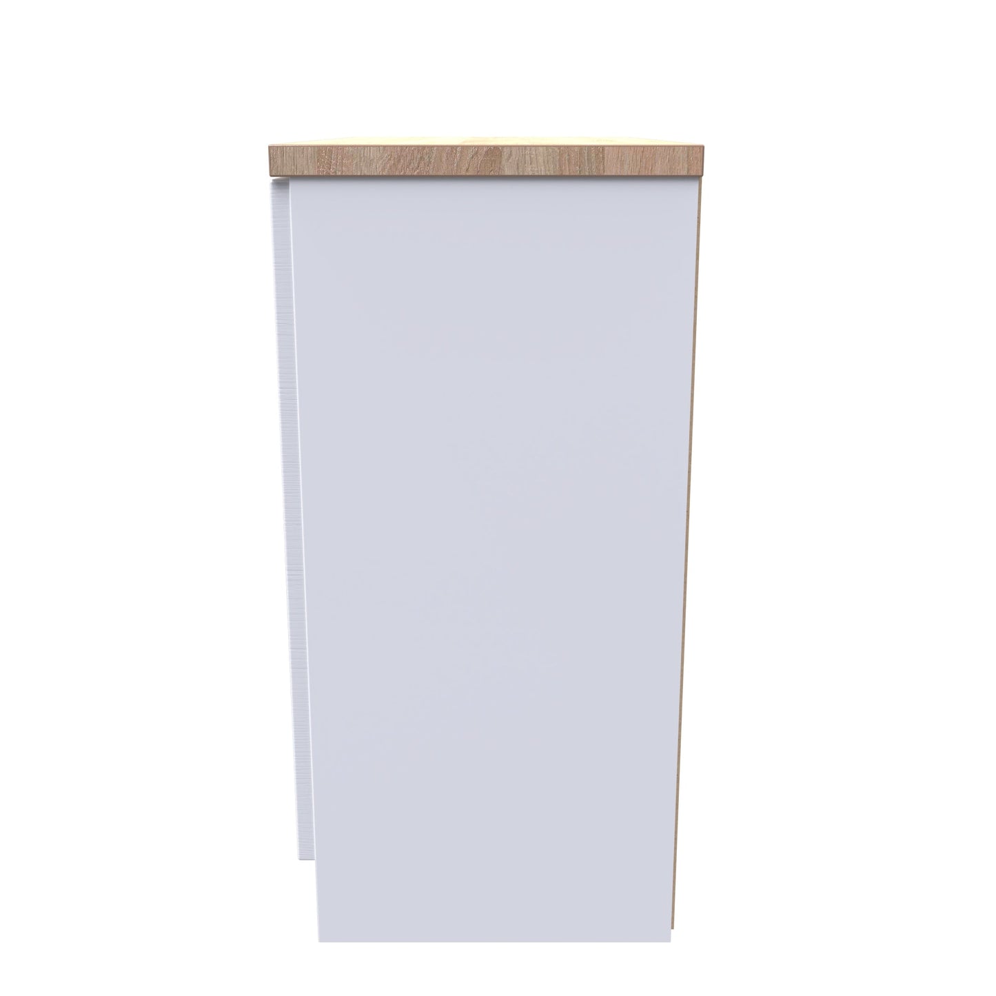Vienna Cabinet White & Light Oak 2 Doors 1 Shelf 74cm