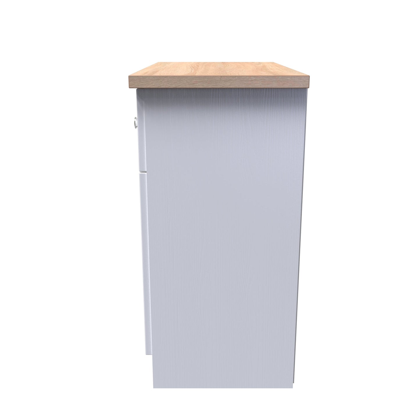 Vienna Sideboard White & Light Oak 2 Doors 1 Drawer 74cm
