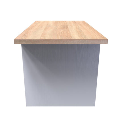 Vienna Coffee Table White & Light Oak 1 Shelf 1 Drawer 93cm