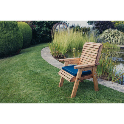 Amesbury Navy Waterproof 2 x Seat Cushion by Churnet Valley - N1C-2
