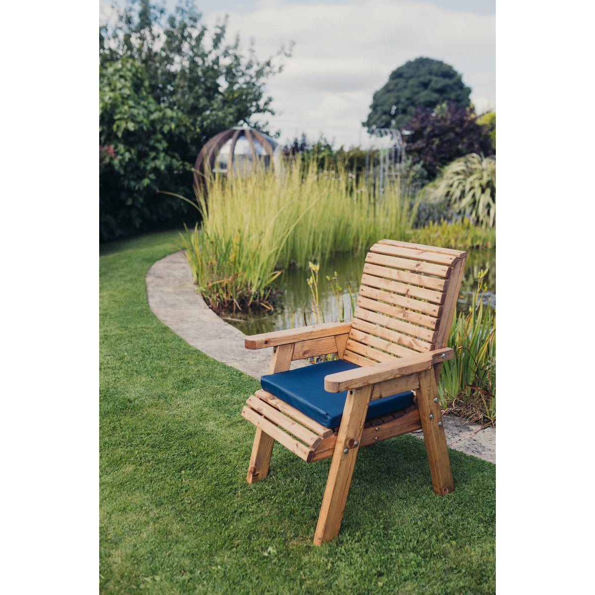 Amesbury Navy Waterproof 6 x Seat Cushions by Churnet Valley - N1C-6