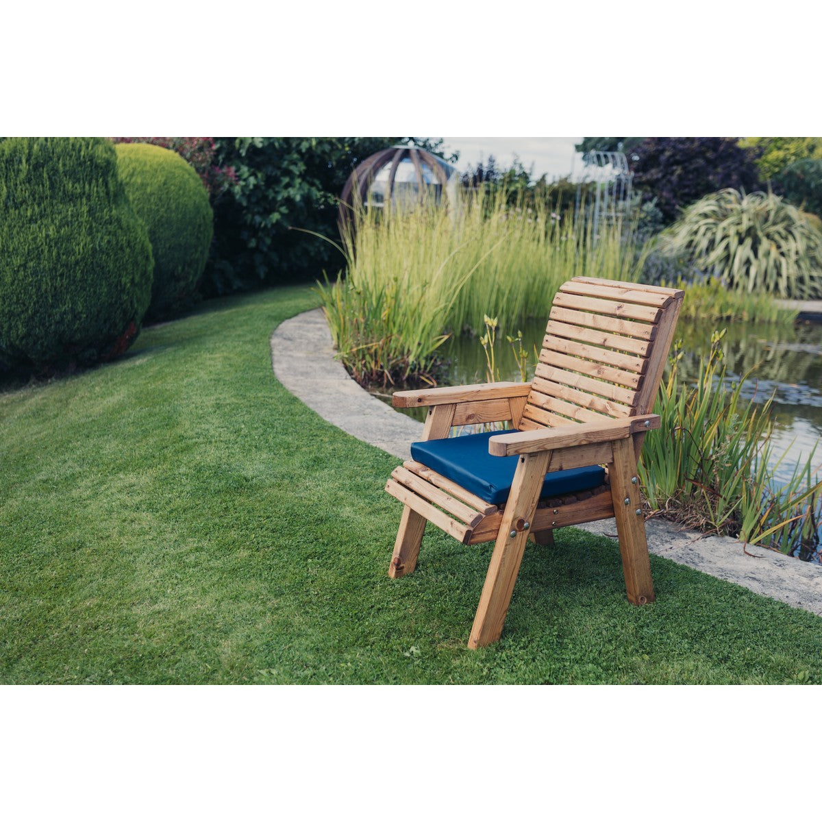 Amesbury Navy Waterproof 4 x Seat Cushion by Churnet Valley - N1C-4