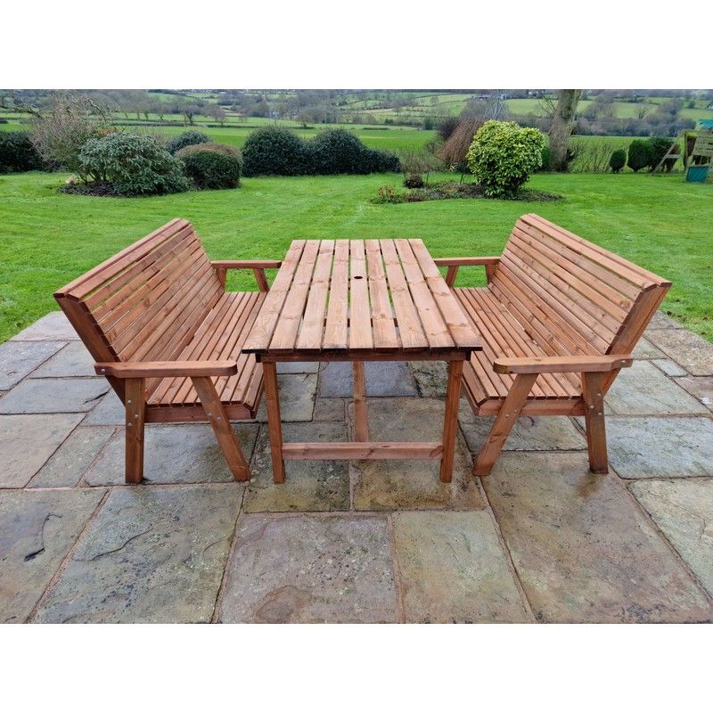 Swedish Redwood Garden Furniture Set 6 Seats