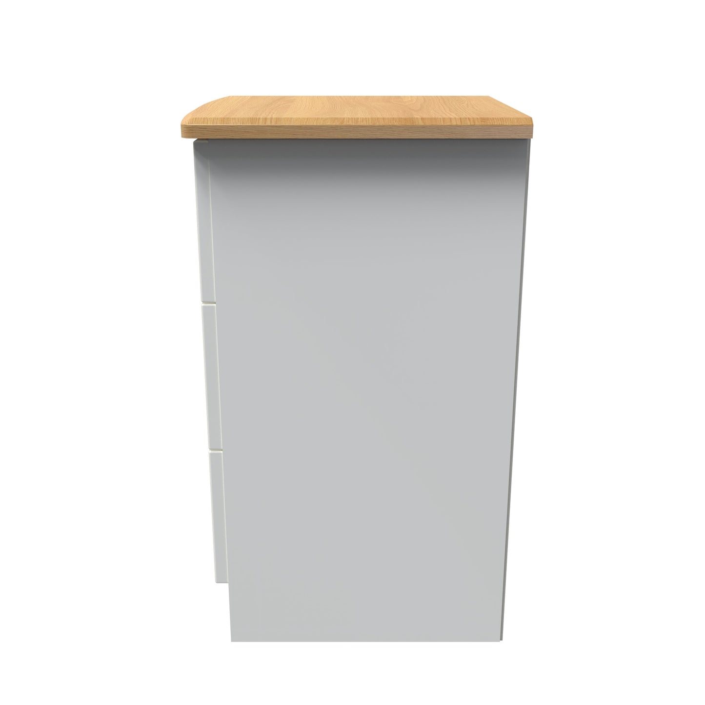 Warwick Bedside Table Cream & Oak 3 Drawers 40cm