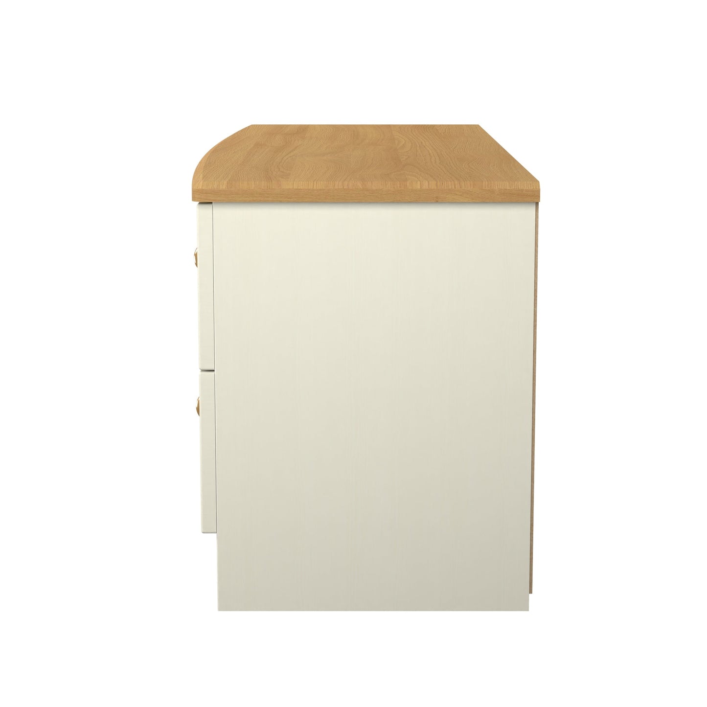 Warwick Large Chest of Drawers Cream & Oak 4 Drawers 112cm