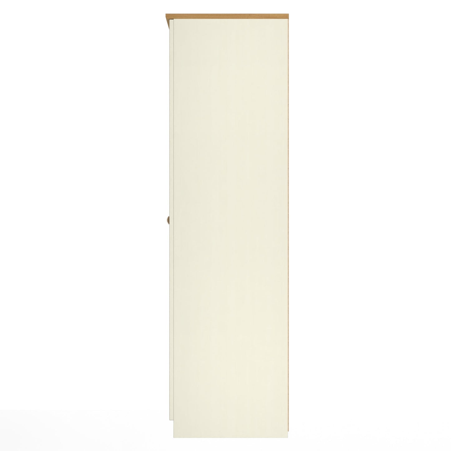 Warwick Tall Mirror Wardrobe Cream & Oak 111cm