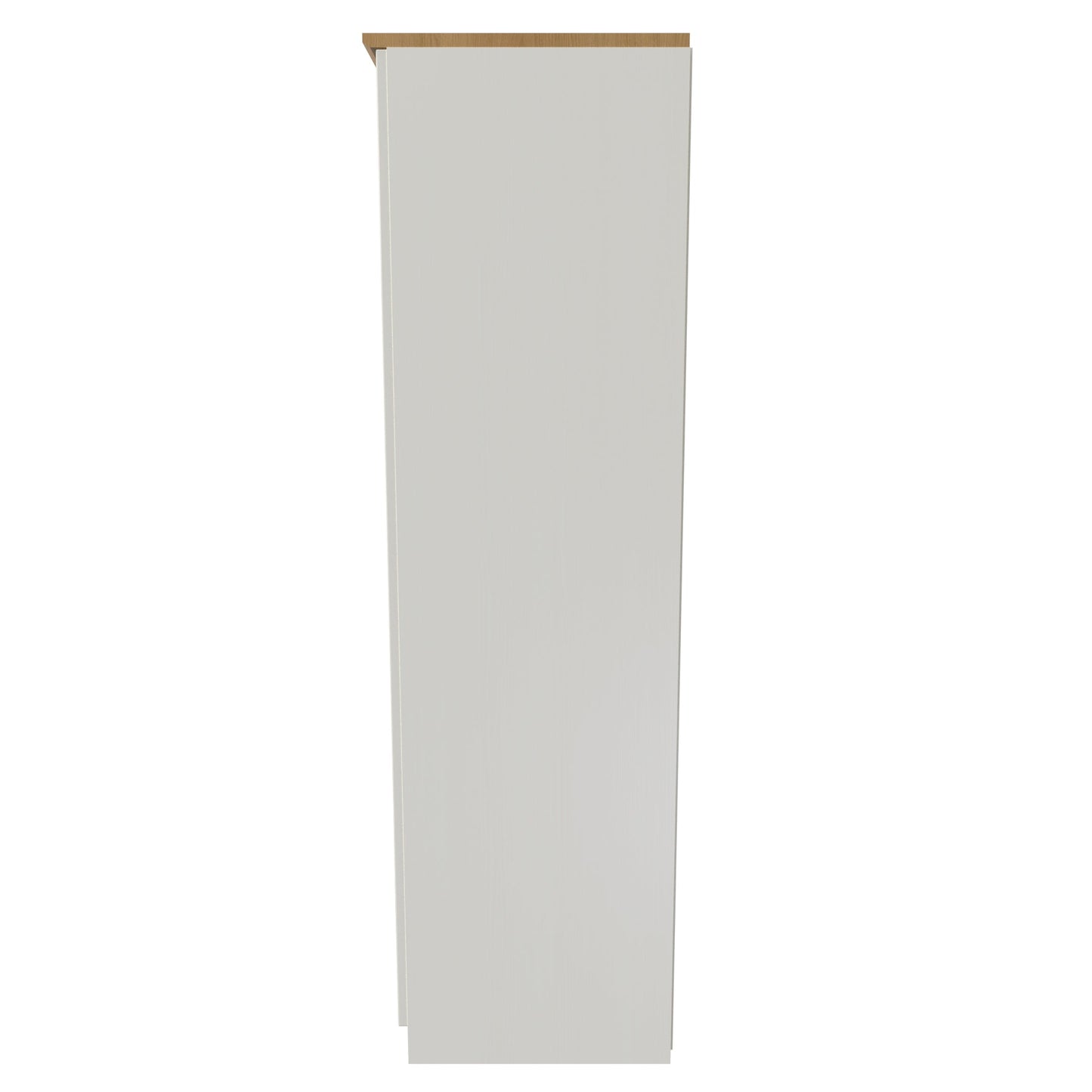 Warwick Tall Mirror Wardrobe Cream & Oak 111cm