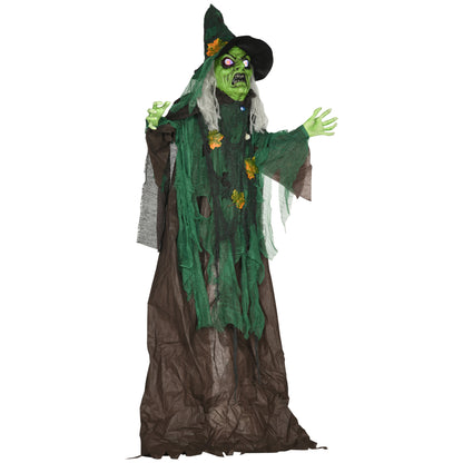 Animated Witch Halloween Decoration - 183cm