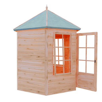 Shire Windermere 6' 10" x 9' 4" Hexagonal Hip Summerhouse - Premium Dip Treated Shiplap
