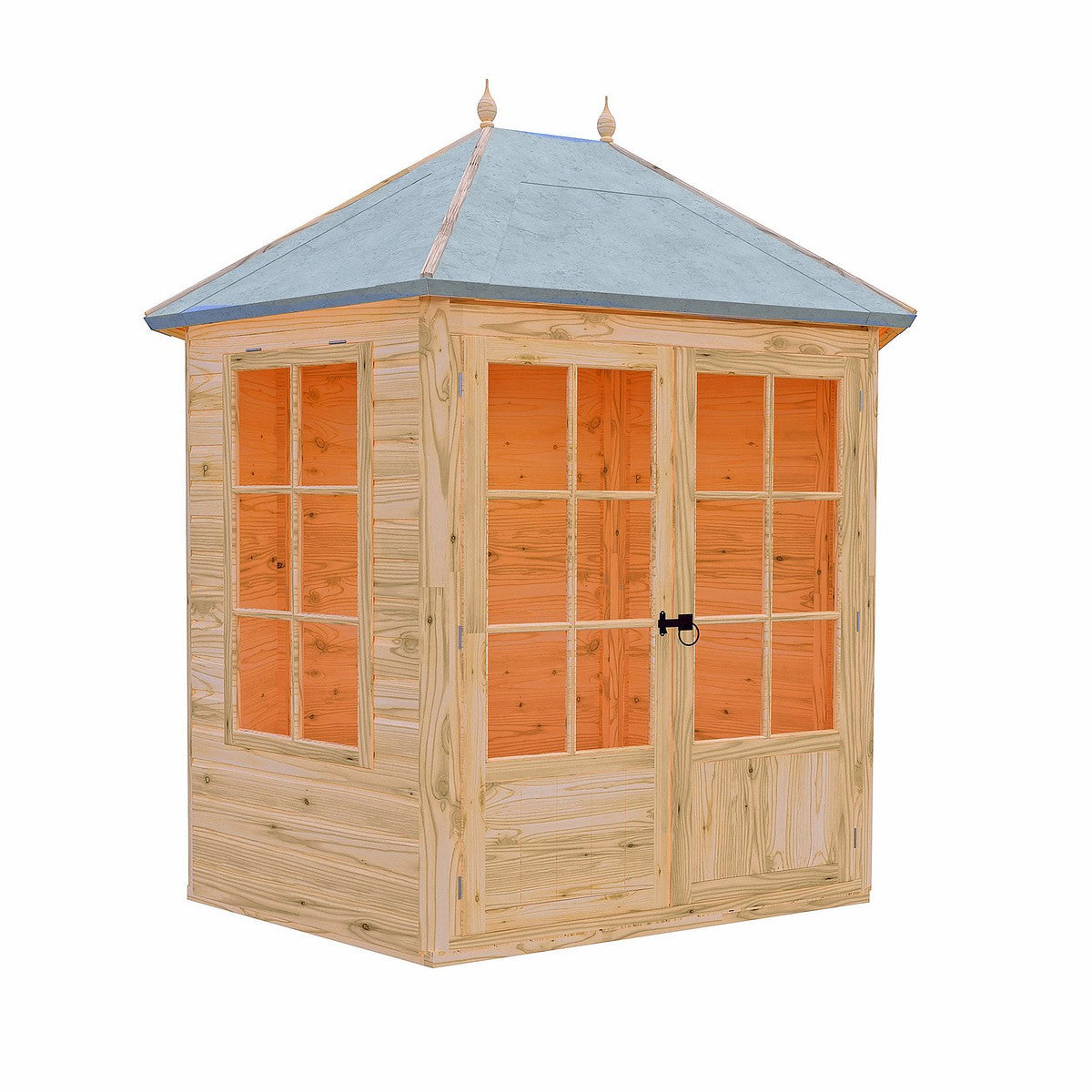 Shire Windermere 6' 10" x 9' 4" Hexagonal Hip Summerhouse - Premium Dip Treated Shiplap