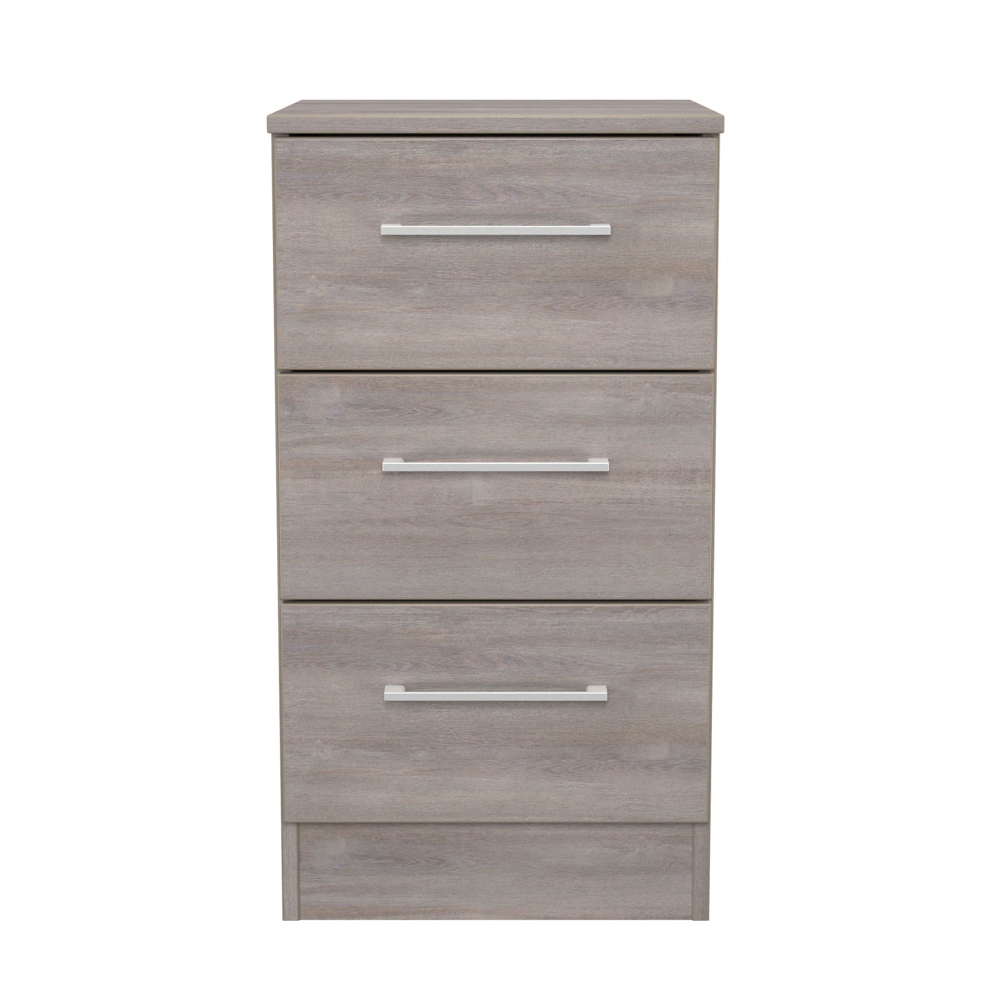 Worcester Bedside Table Light Grey 3 Drawers 37cm