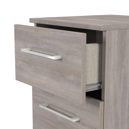 Worcester Bedside Table Light Grey 3 Drawers 37cm
