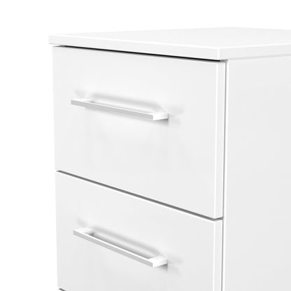 Worcester Bedside Table White 3 Drawers 37cm