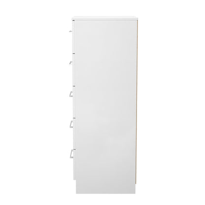 Worcester Tall Tallboy White 5 Drawers 37cm