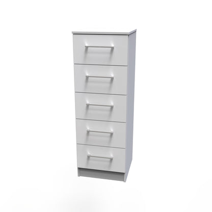 Worcester Tall Tallboy White 5 Drawers 37cm