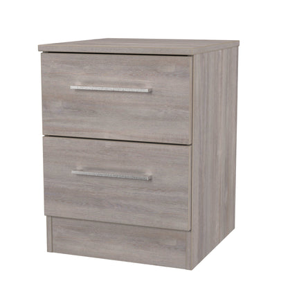 Worcester Bedside Table Light Grey 2 Drawers 37cm