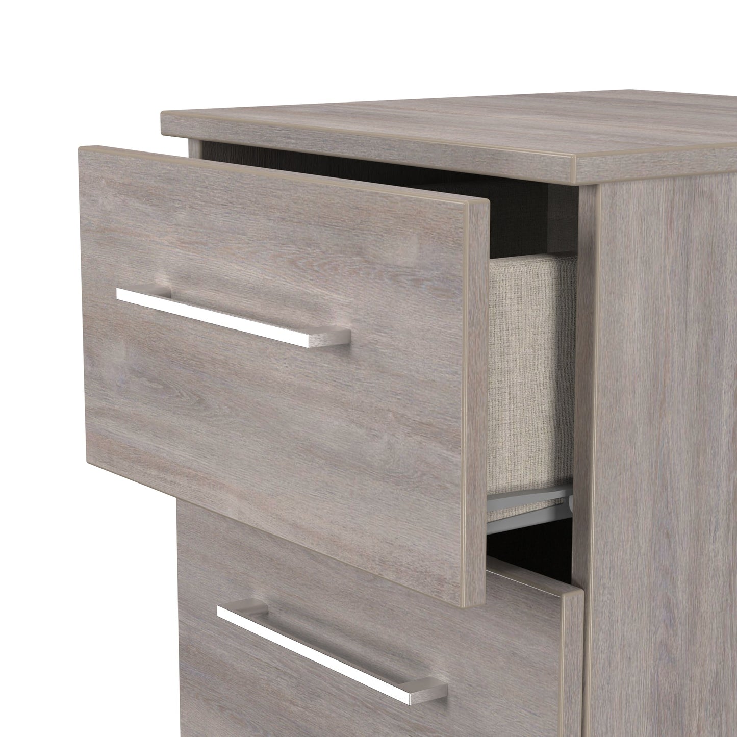 Worcester Bedside Table Light Grey 2 Drawers 37cm