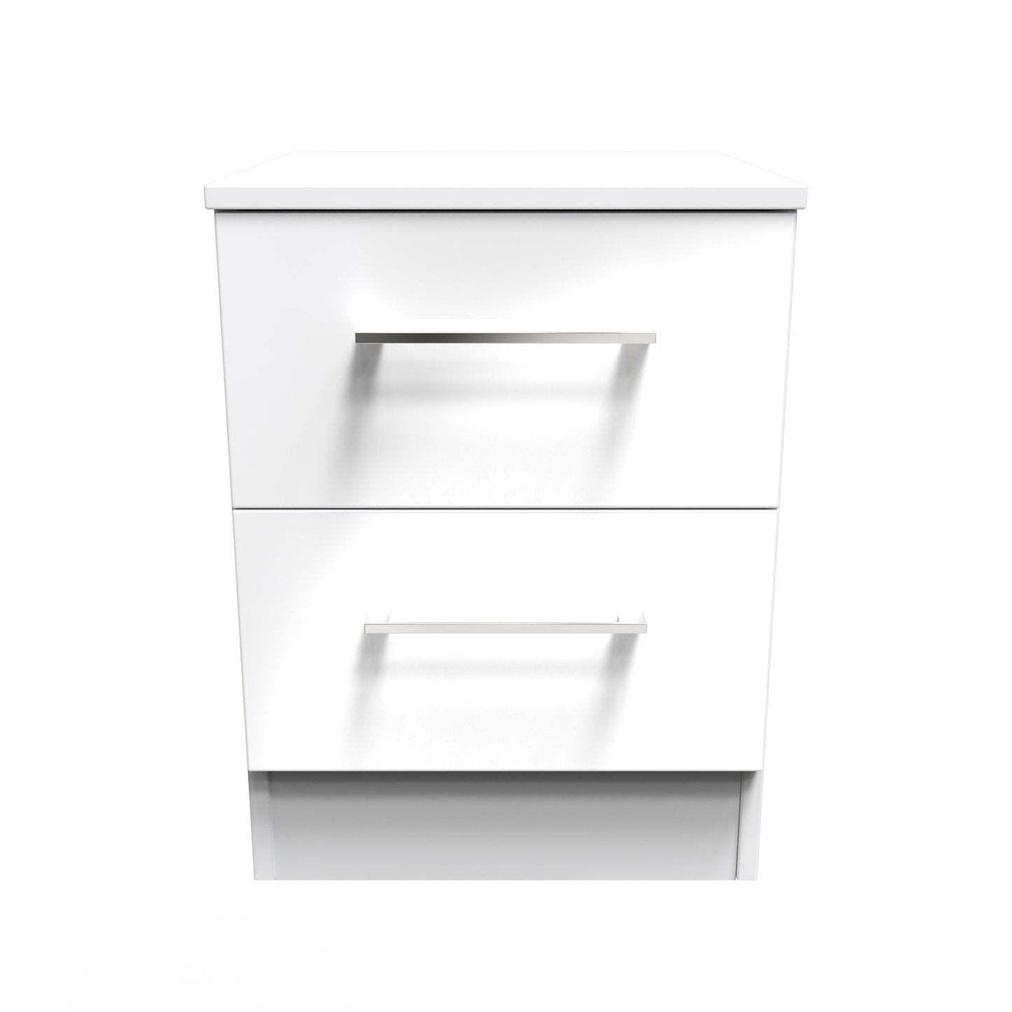 Worcester Bedside Table White 2 Drawers 37cm
