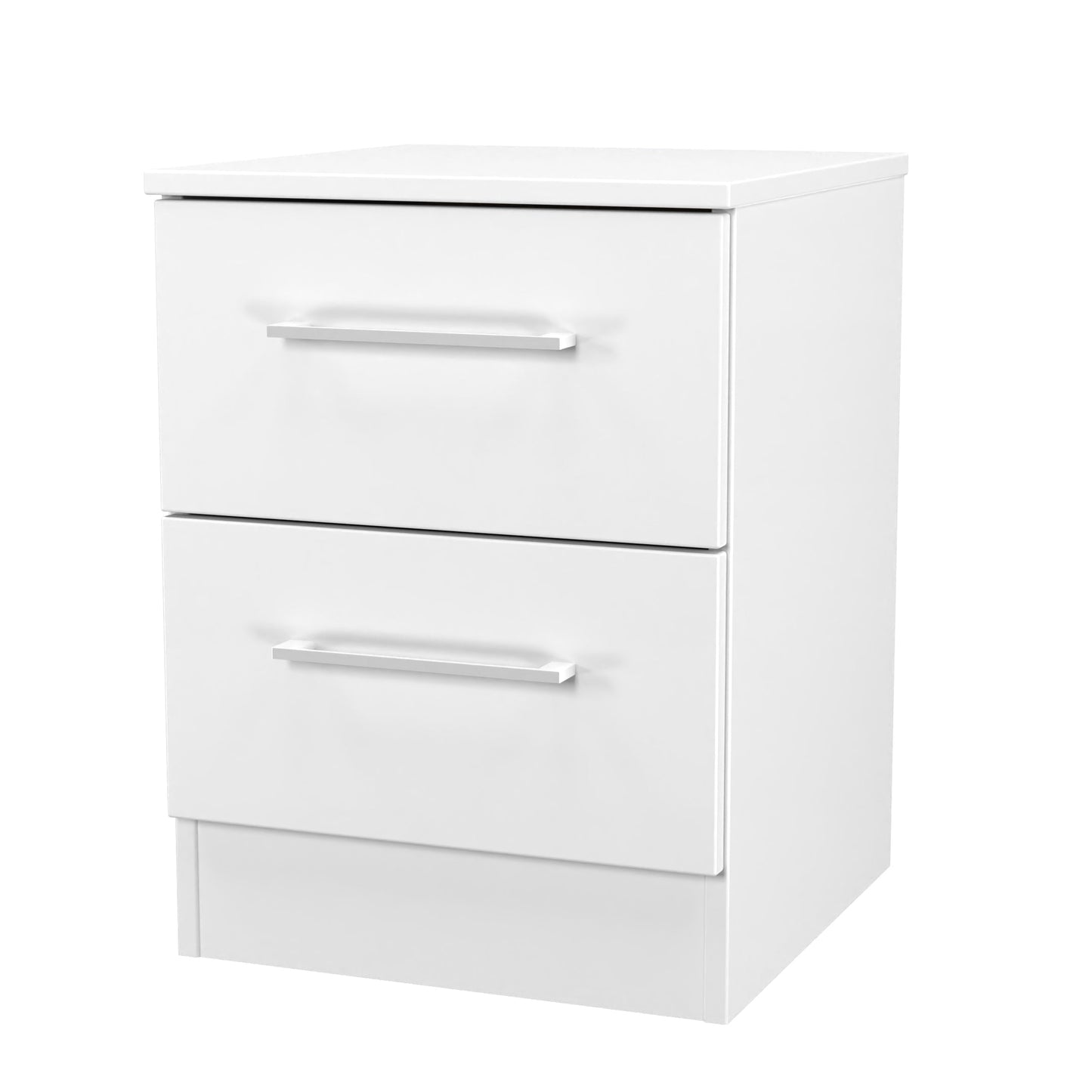 Worcester Bedside Table White 2 Drawers 37cm
