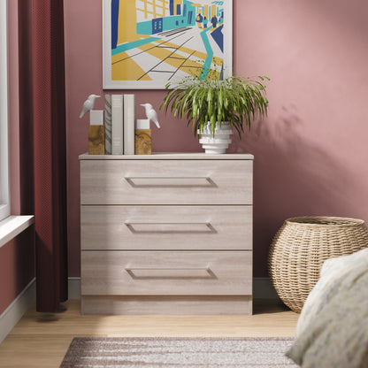 Worcester Chest of Drawers Light Grey 3 Drawers 74cm