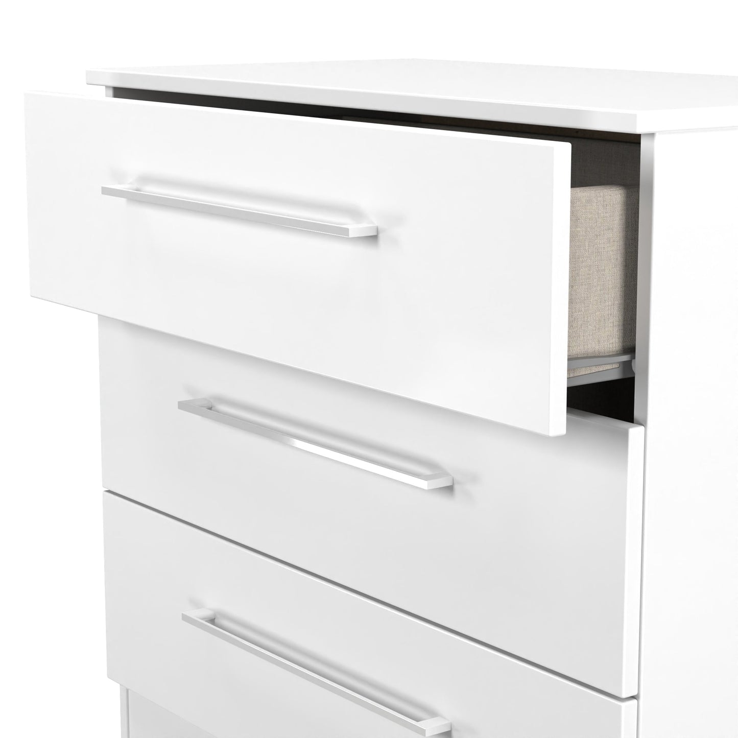 Worcester Chest of Drawers White 3 Drawers 74cm