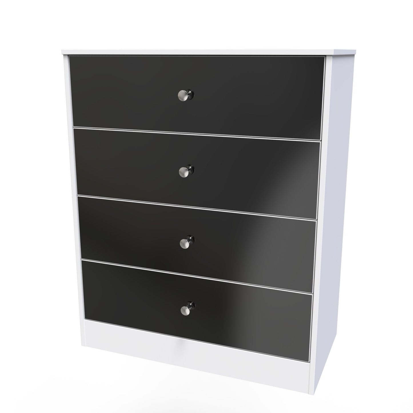 Worcester Chest of Drawers Black & White 4 Drawers 74cm