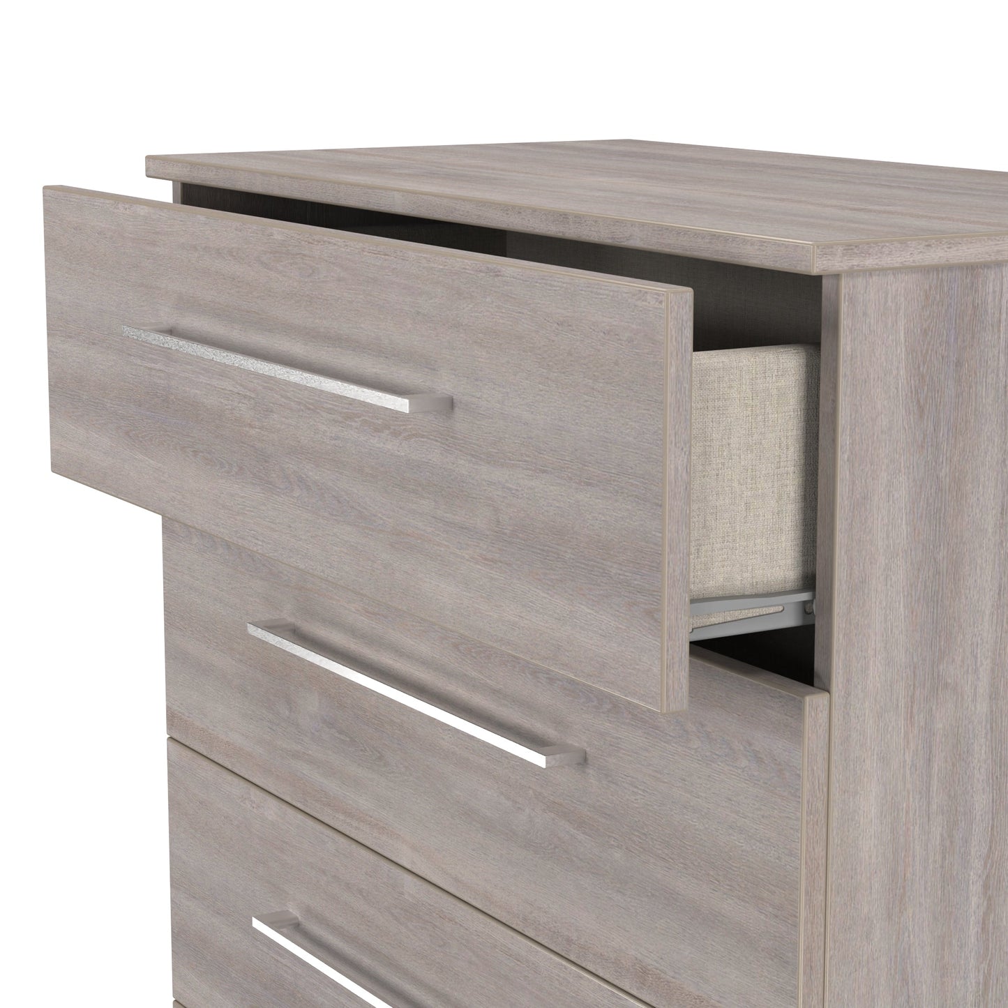 Worcester Chest of Drawers Light Grey 4 Drawers 74cm