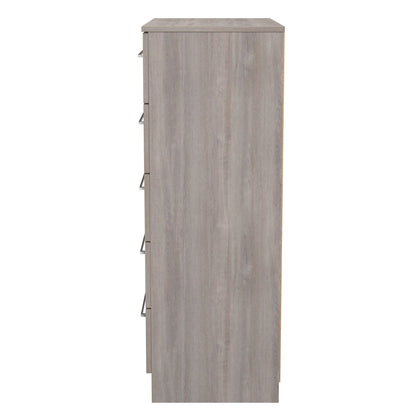 Worcester Tall Chest of Drawers Light Grey 5 Drawers 74cm