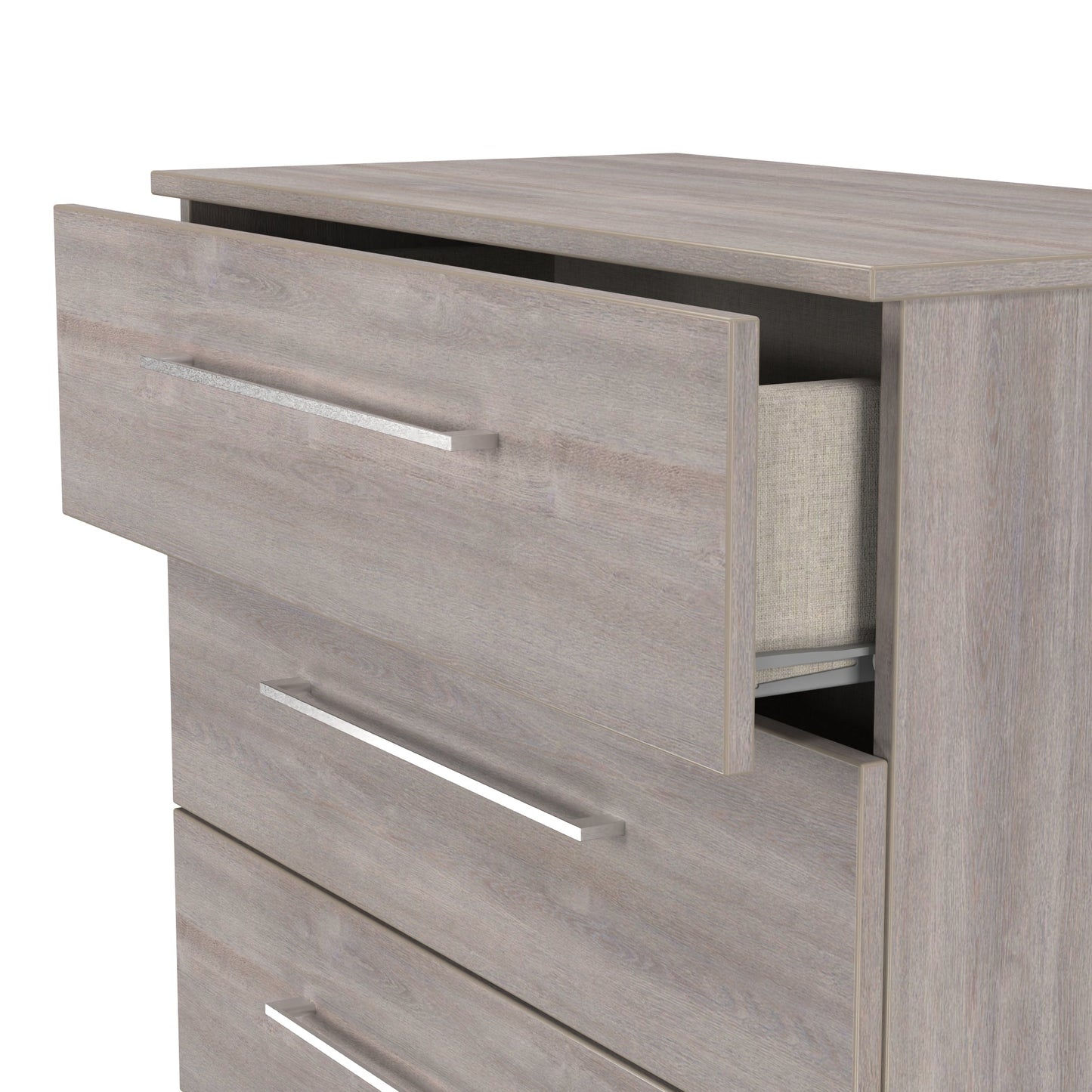 Worcester Tall Chest of Drawers Light Grey 5 Drawers 74cm