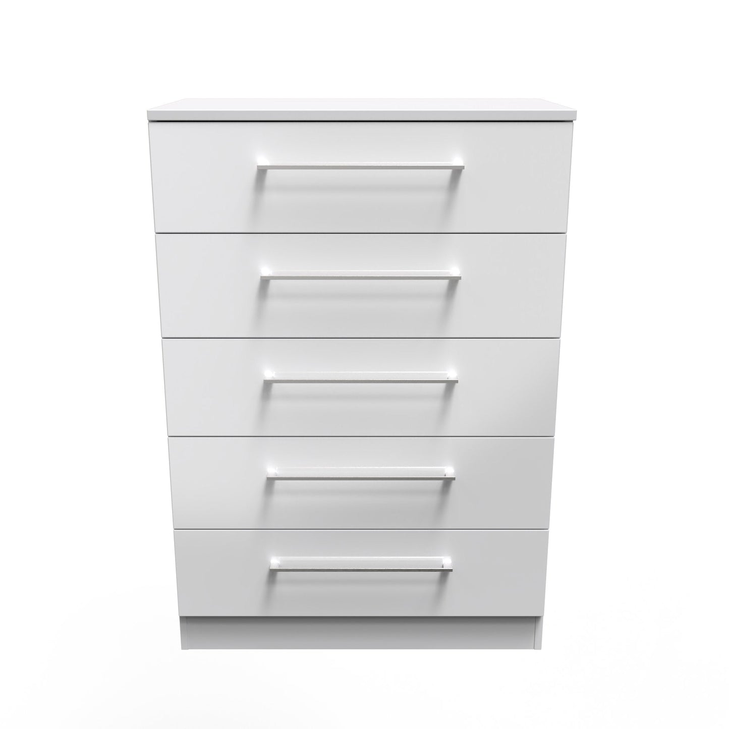 Worcester Tall Chest of Drawers White 5 Drawers 74cm
