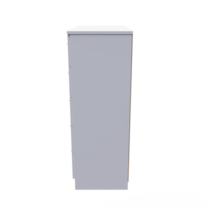 Worcester Tall Chest of Drawers White 5 Drawers 74cm